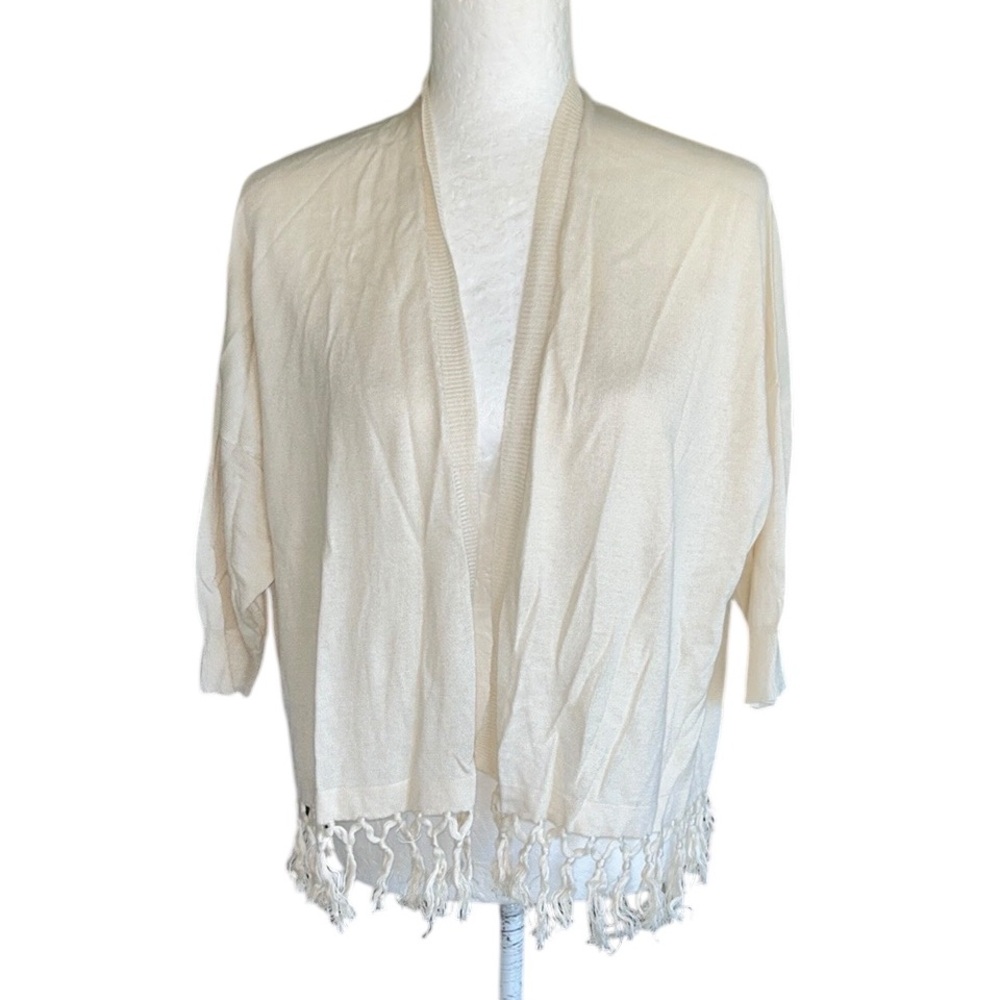 Roberta Roller Rabbit Ivory Silk & Cashmere Fring… - image 1